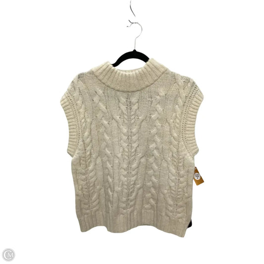 Blouse Sleeveless By A New Day In Cream, Size: L