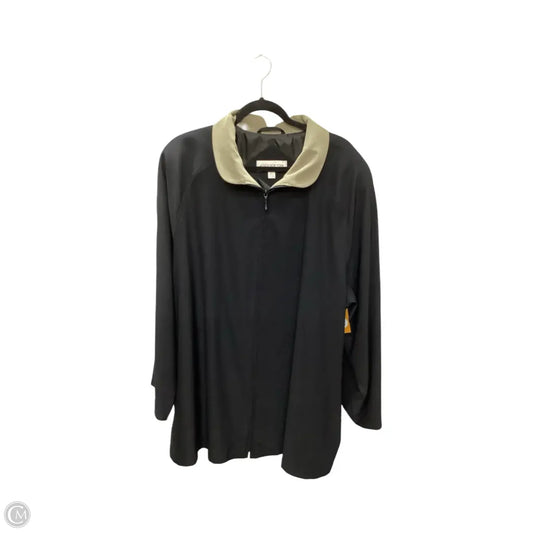 Coat Trench Coat By Jones New York In Black, Size: 2x
