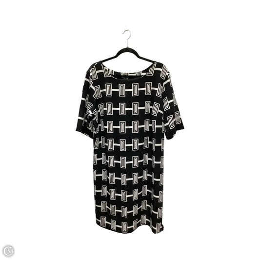 Dress Work By Clothes Mentor In Black & White, Size: 1x