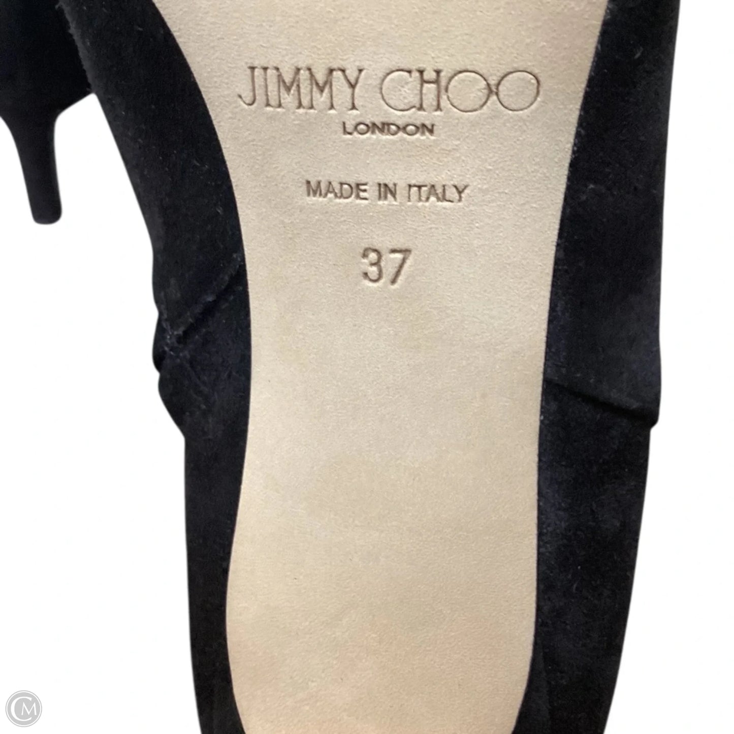 Boots Luxury Designer By Jimmy Choo In Black, Size: 6.5