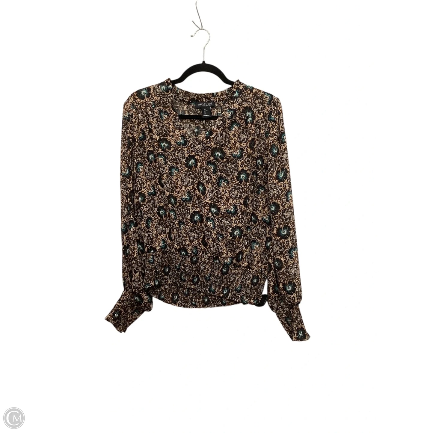 Blouse Long Sleeve By Rachel Zoe In Floral Print, Size: L
