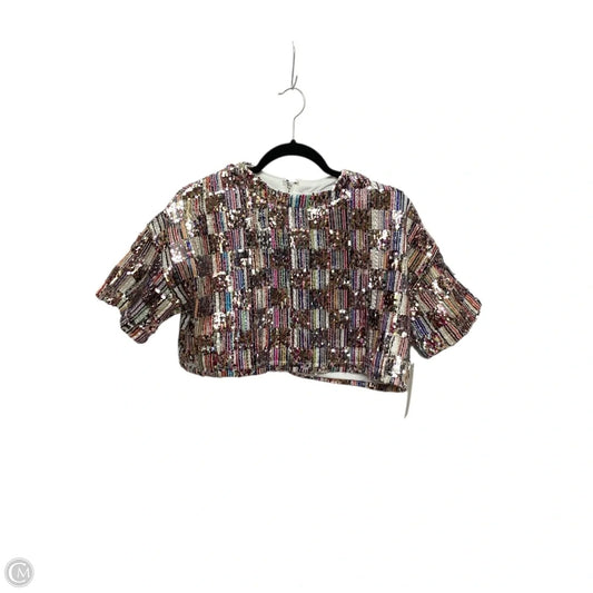 Blouse Short Sleeve By Anna Grace In Multi-colored, Size: S