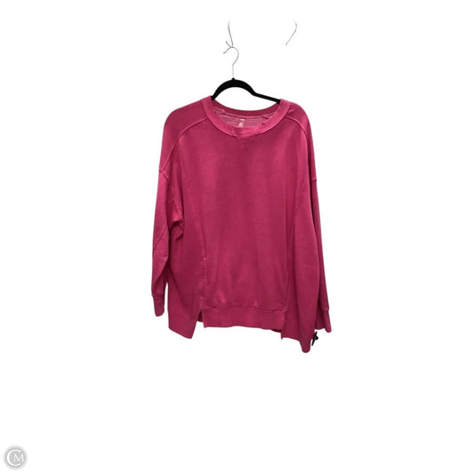 Sweatshirt Collar By Free People In Pink, Size: S
