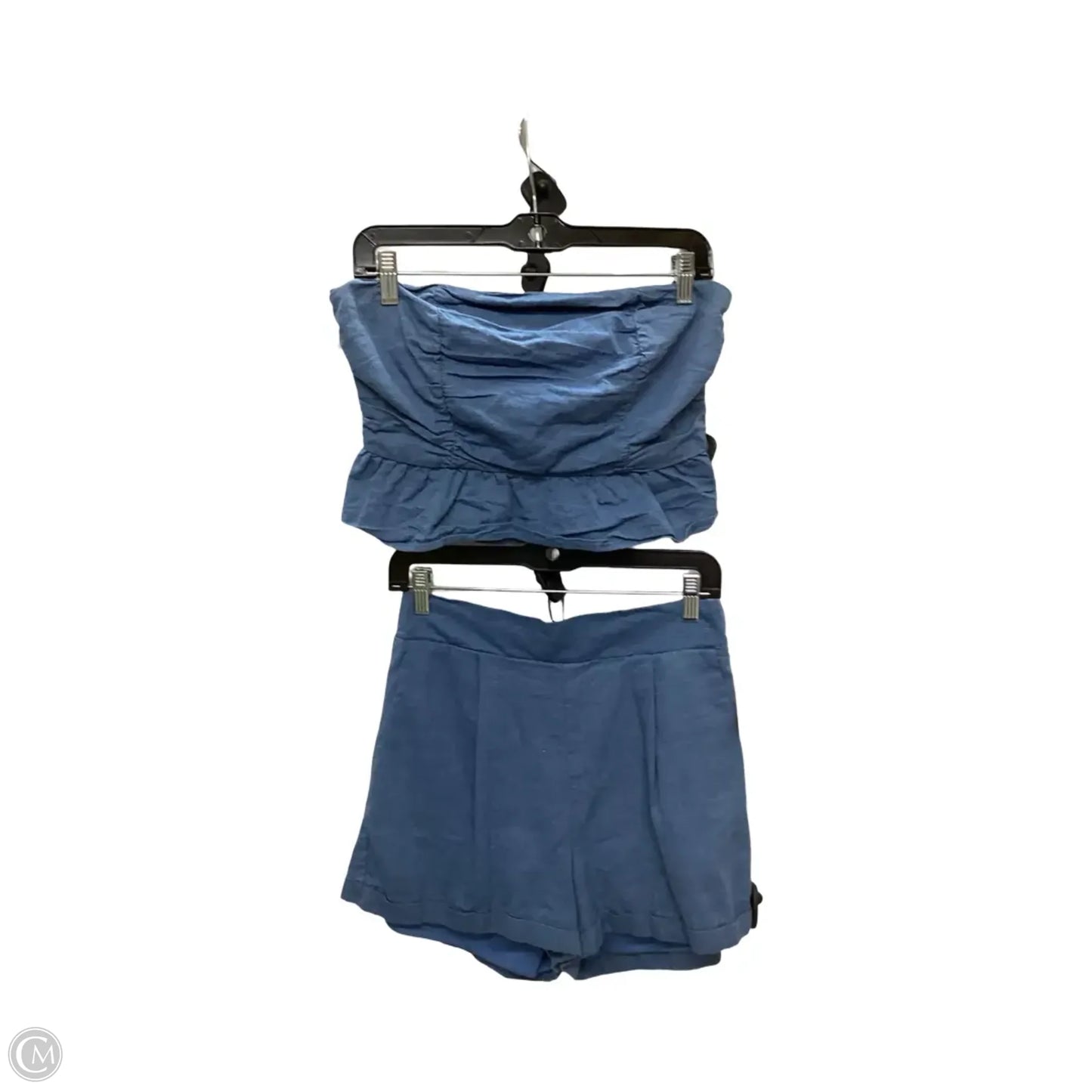 Shorts Set By Le Lis In Blue Denim, Size: M