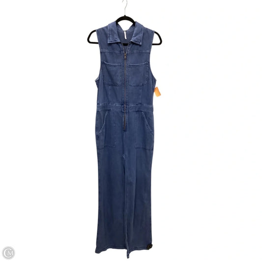 Jumpsuit By Free People In Blue Denim, Size: 10
