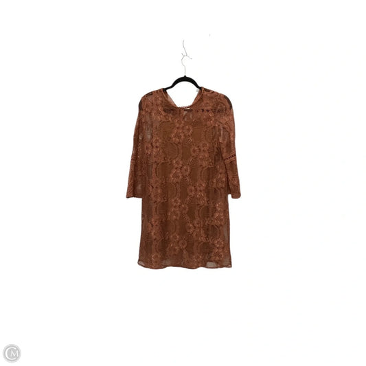 Dress Casual Midi By Paper Crane In Brown, Size: L