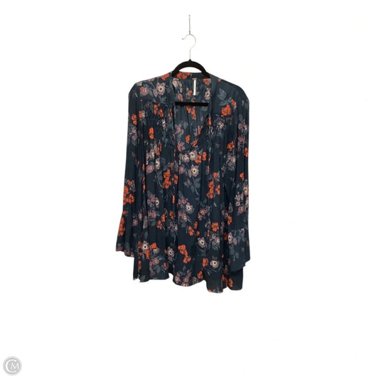 Blouse Long Sleeve By Free People In Floral Print, Size: L