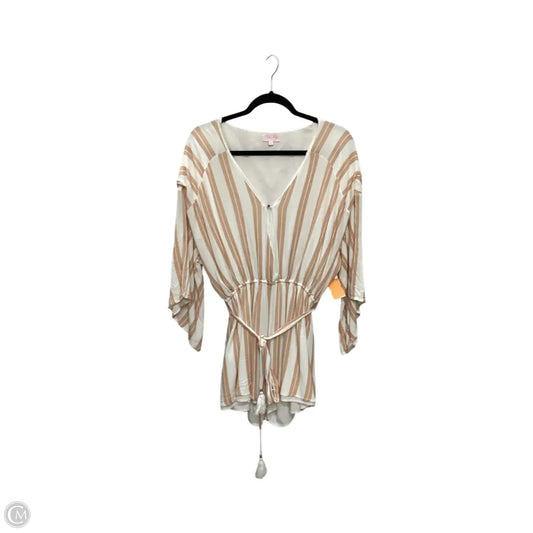 Romper By Pink Lily In Striped Pattern, Size: L
