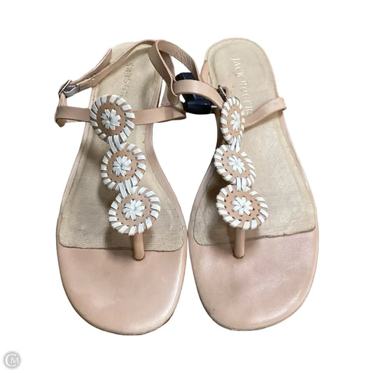 Sandals Flats By Jack Rogers In Tan, Size: 10