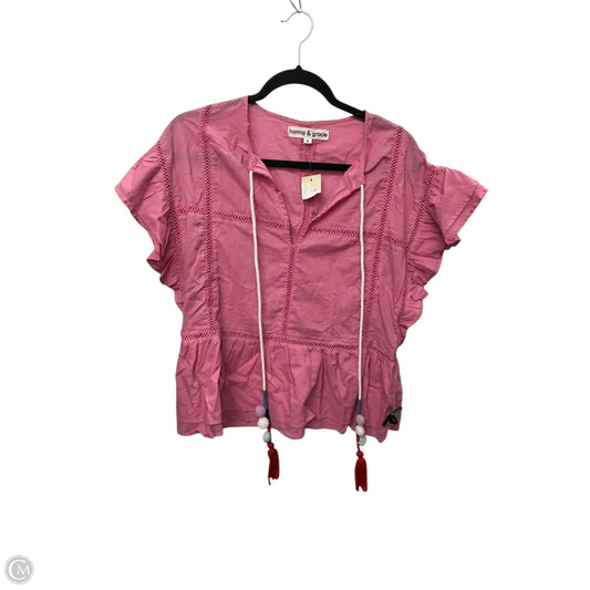 Top Short Sleeve By Clothes Mentor In Pink, Size: M