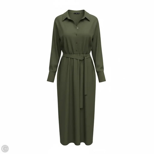 Dress Casual Maxi By Mng In Green, Size: 8