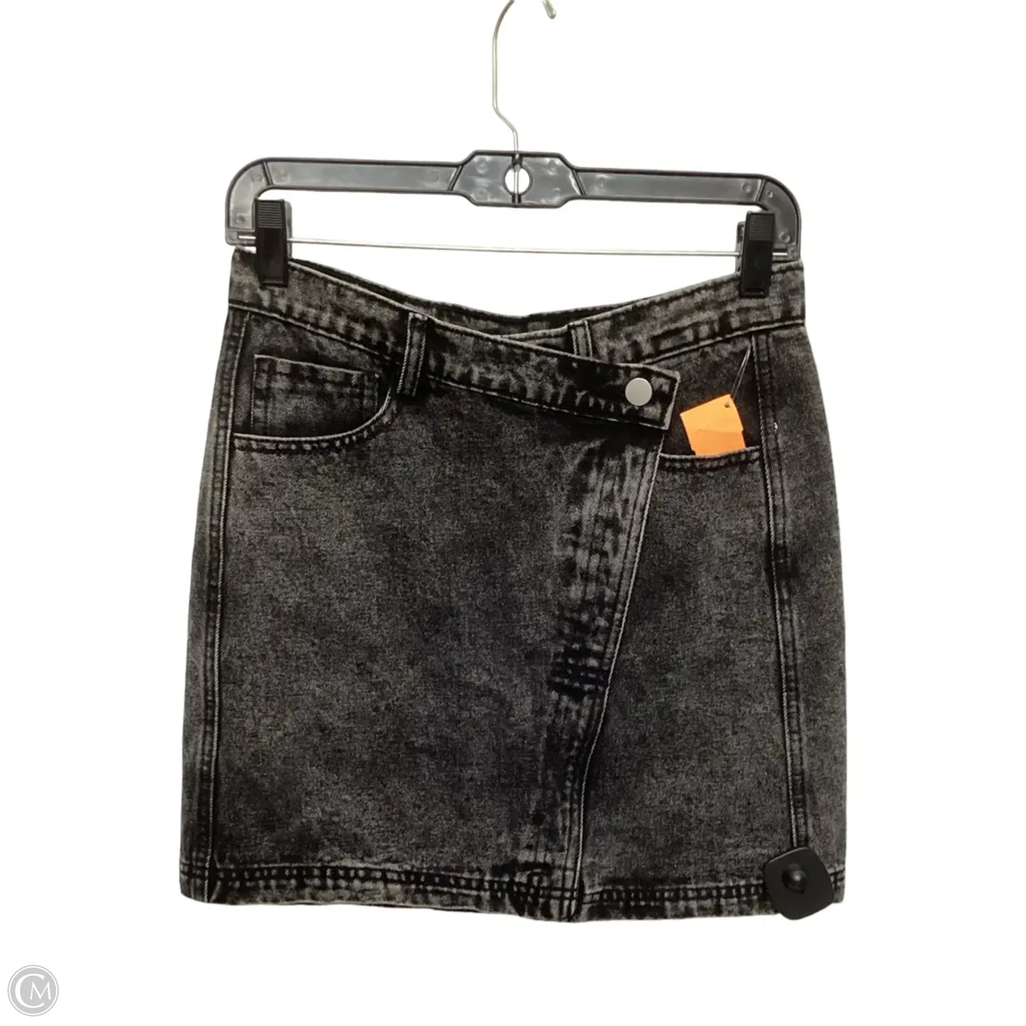 Skirt Mini & Short By Gilli In Black Denim, Size: S