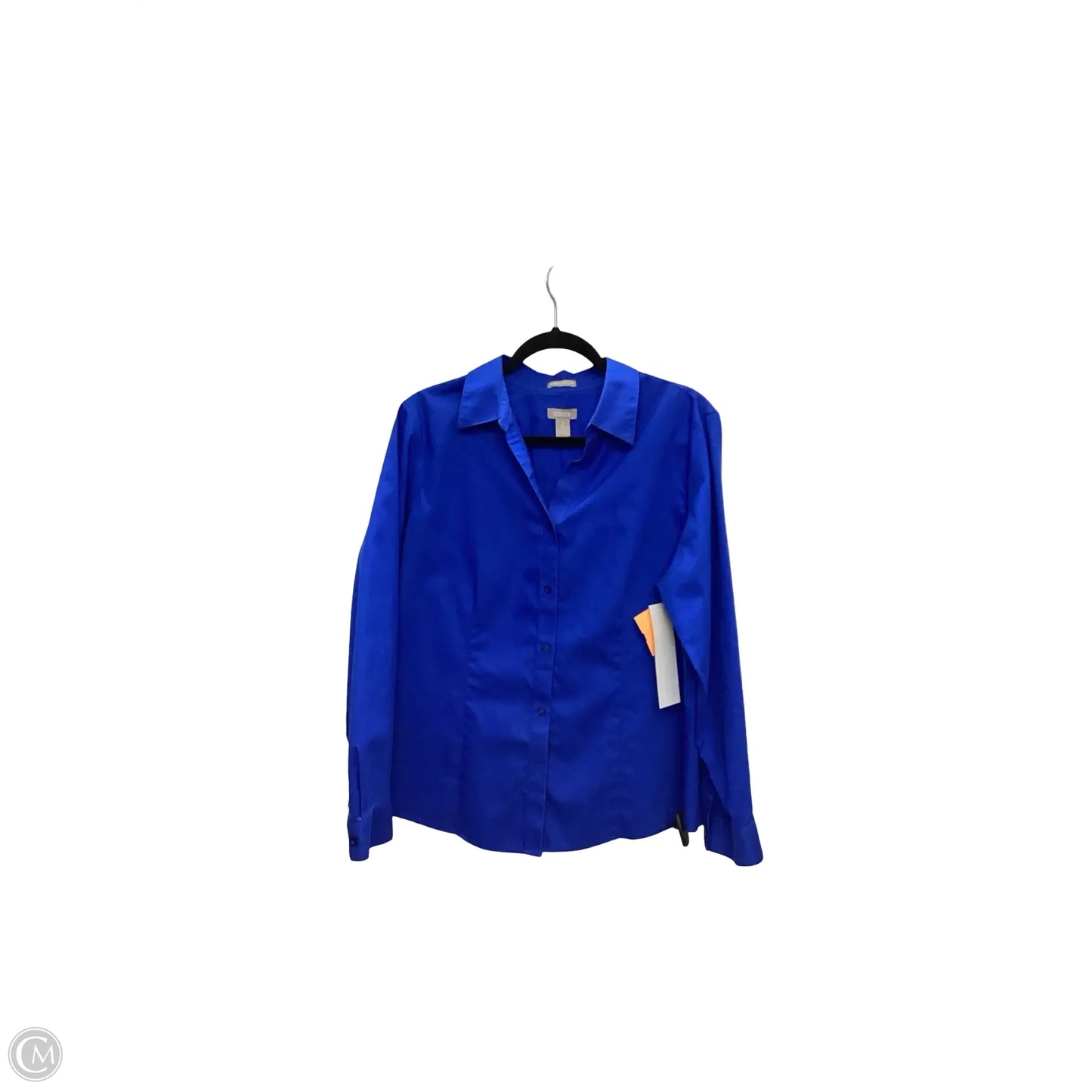 Blouse 3/4 Sleeve By Chicos In Blue, Size: 2