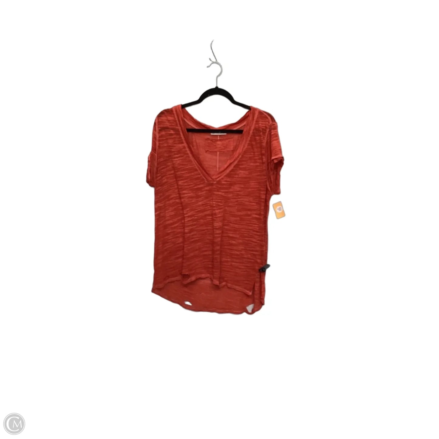 Top Short Sleeve Basic By Free People In Orange, Size: M