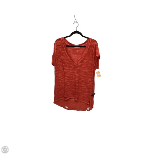 Top Short Sleeve Basic By Free People In Orange, Size: M