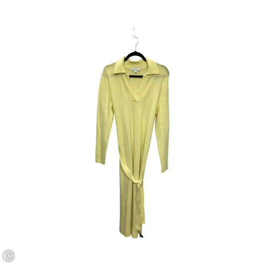 Dress Sweater By Ann Taylor In Yellow, Size: L