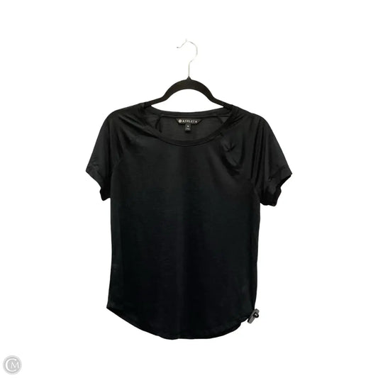 Athletic Top Short Sleeve By Athleta In Black, Size: M
