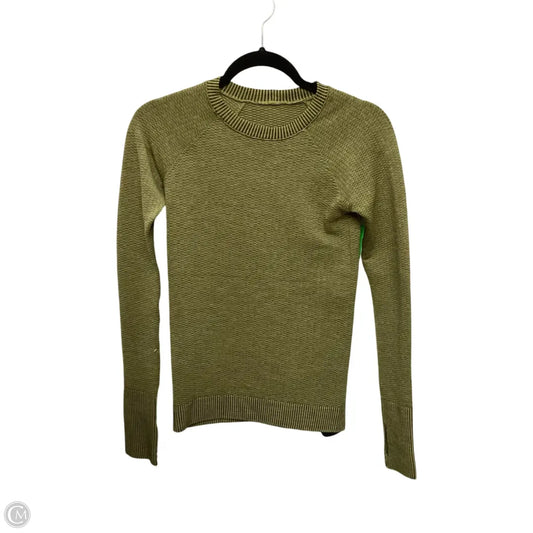 Athletic Top Long Sleeve Crewneck By Lululemon In Green, Size: 6