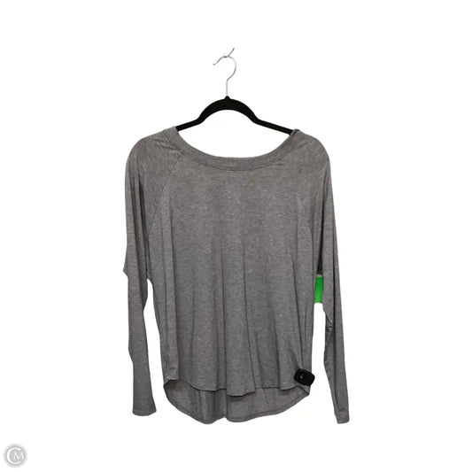 Athletic Top Long Sleeve Crewneck By Athleta In Grey, Size: M