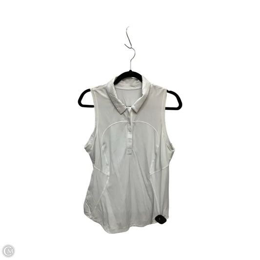 Athletic Tank Top By Lululemon In White, Size: 10