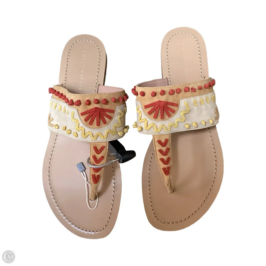 Sandals Flats By Clothes Mentor In Tan, Size: 9