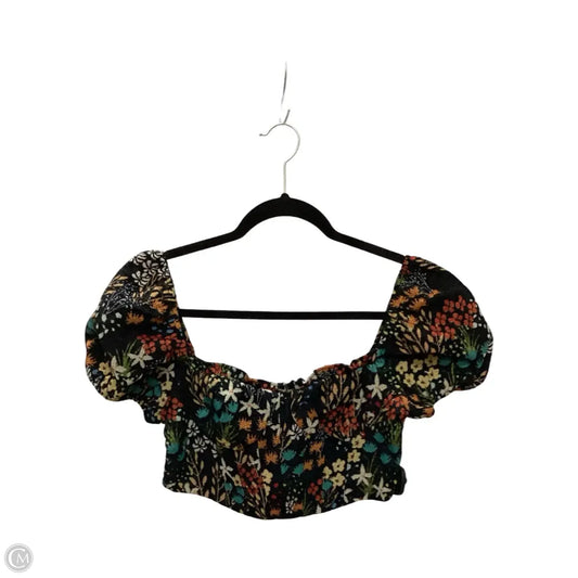 Blouse Short Sleeve By Storia In Floral Print, Size: S