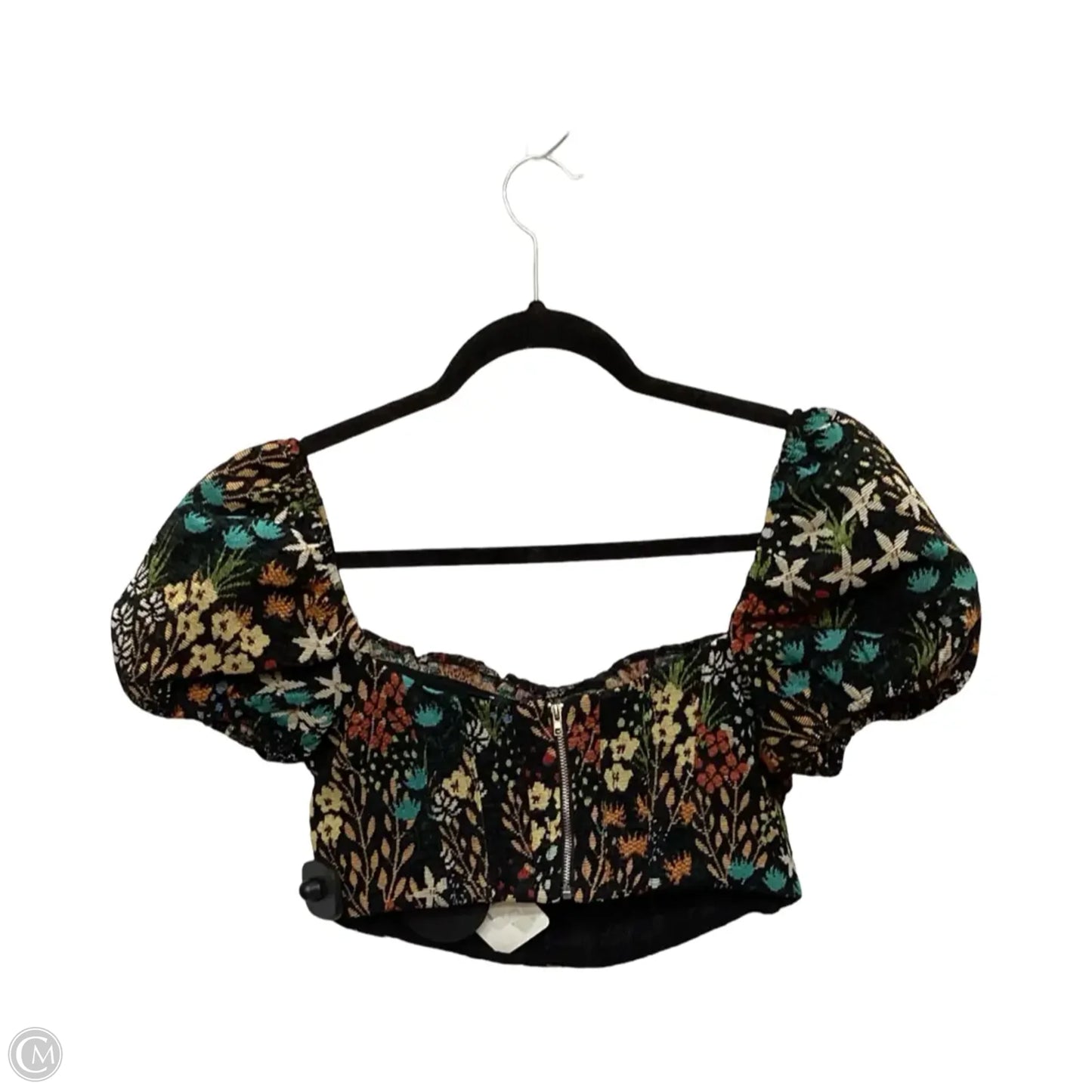 Blouse Short Sleeve By Storia In Floral Print, Size: S