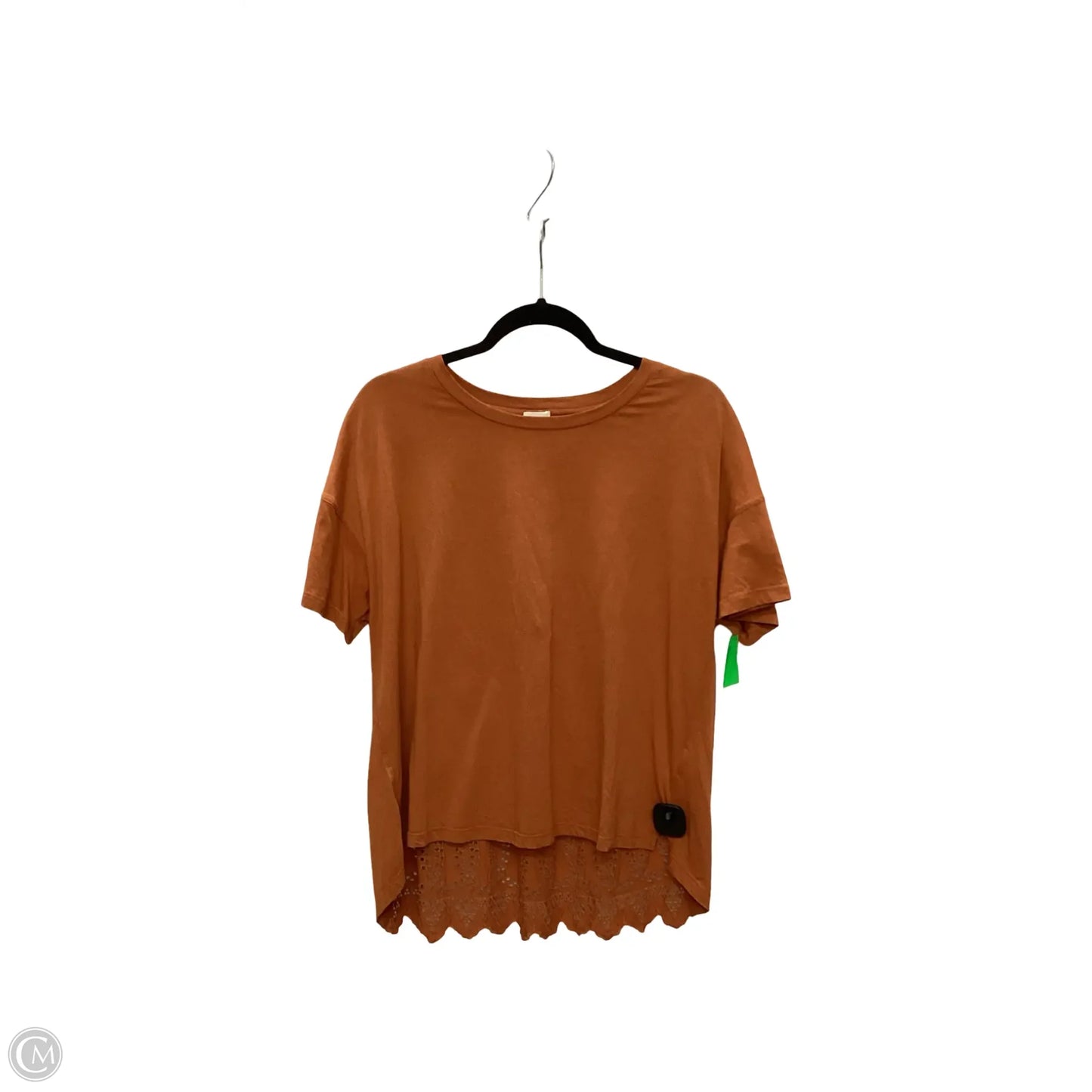 Blouse Short Sleeve By Tiny In Orange, Size: L
