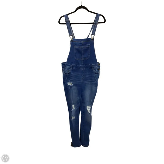 Overalls By Wax Jean In Blue Denim, Size: 1x