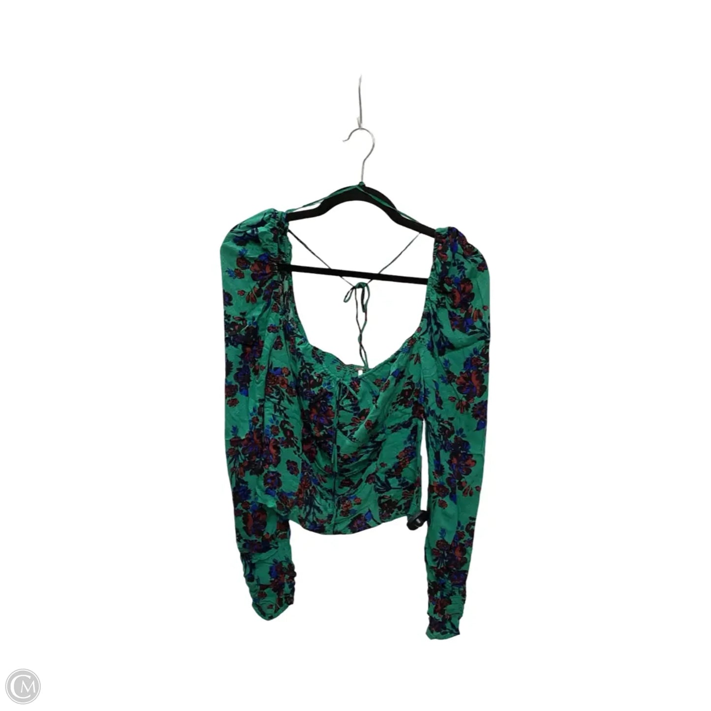 Blouse Long Sleeve By Free People In Green, Size: L