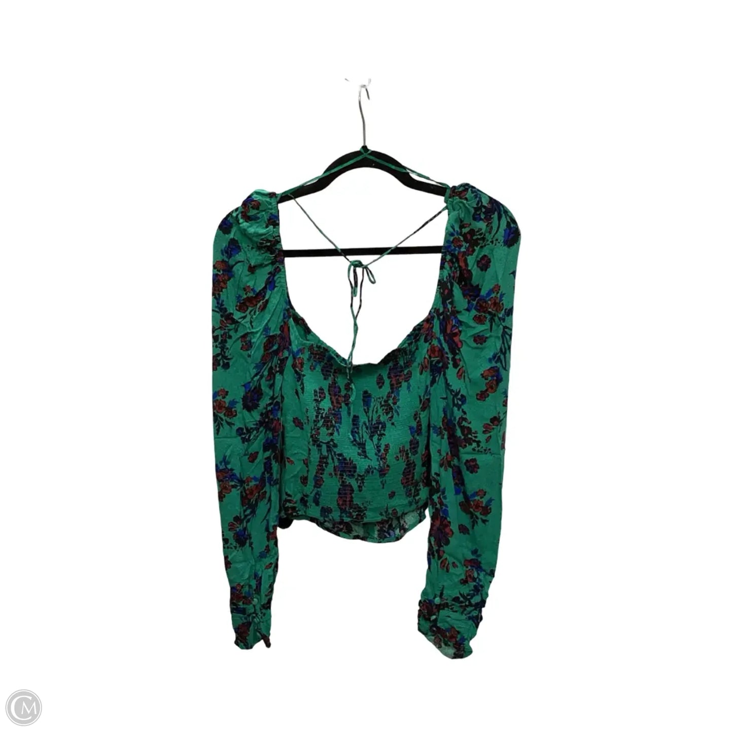 Blouse Long Sleeve By Free People In Green, Size: L