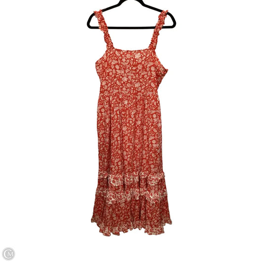 Dress Casual Midi By Universal Thread In Orange, Size: L