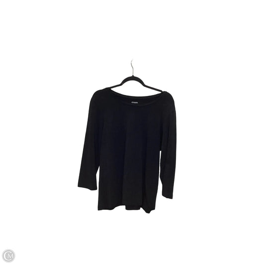 Top 3/4 Sleeve Basic By Chicos In Black, Size: 2