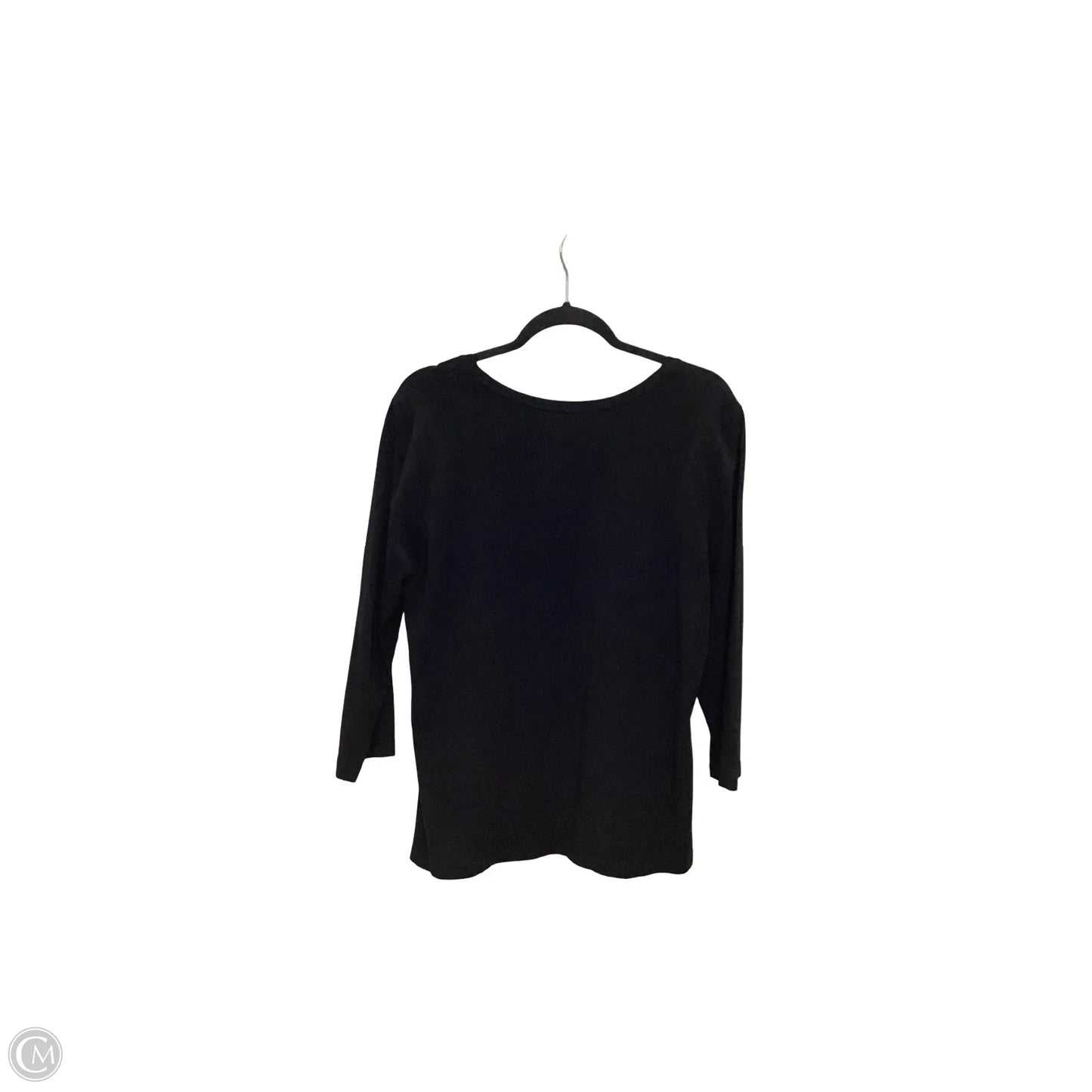 Top 3/4 Sleeve Basic By Chicos In Black, Size: 2