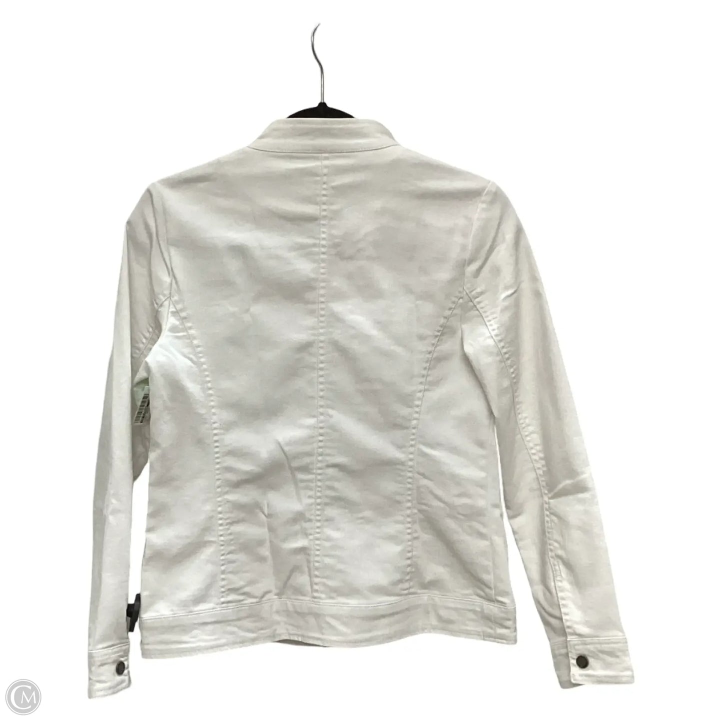 Jacket Denim By Liz Claiborne In White, Size: Xs