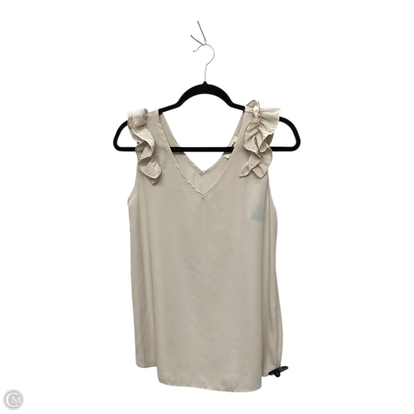 Top Sleeveless By Adora In Tan, Size: S