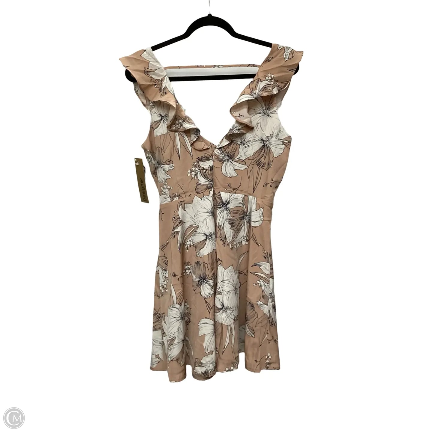 Dress Casual Short By Clothes Mentor In Tan, Size: L