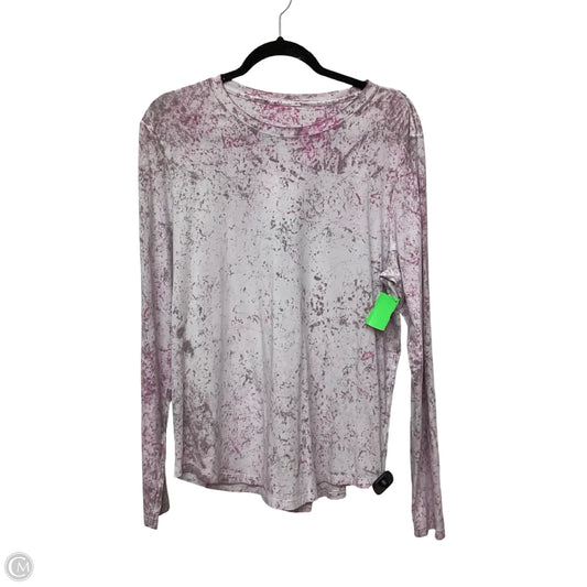 Athletic Top Long Sleeve Crewneck By Lululemon In Tie Dye Print, Size: 8