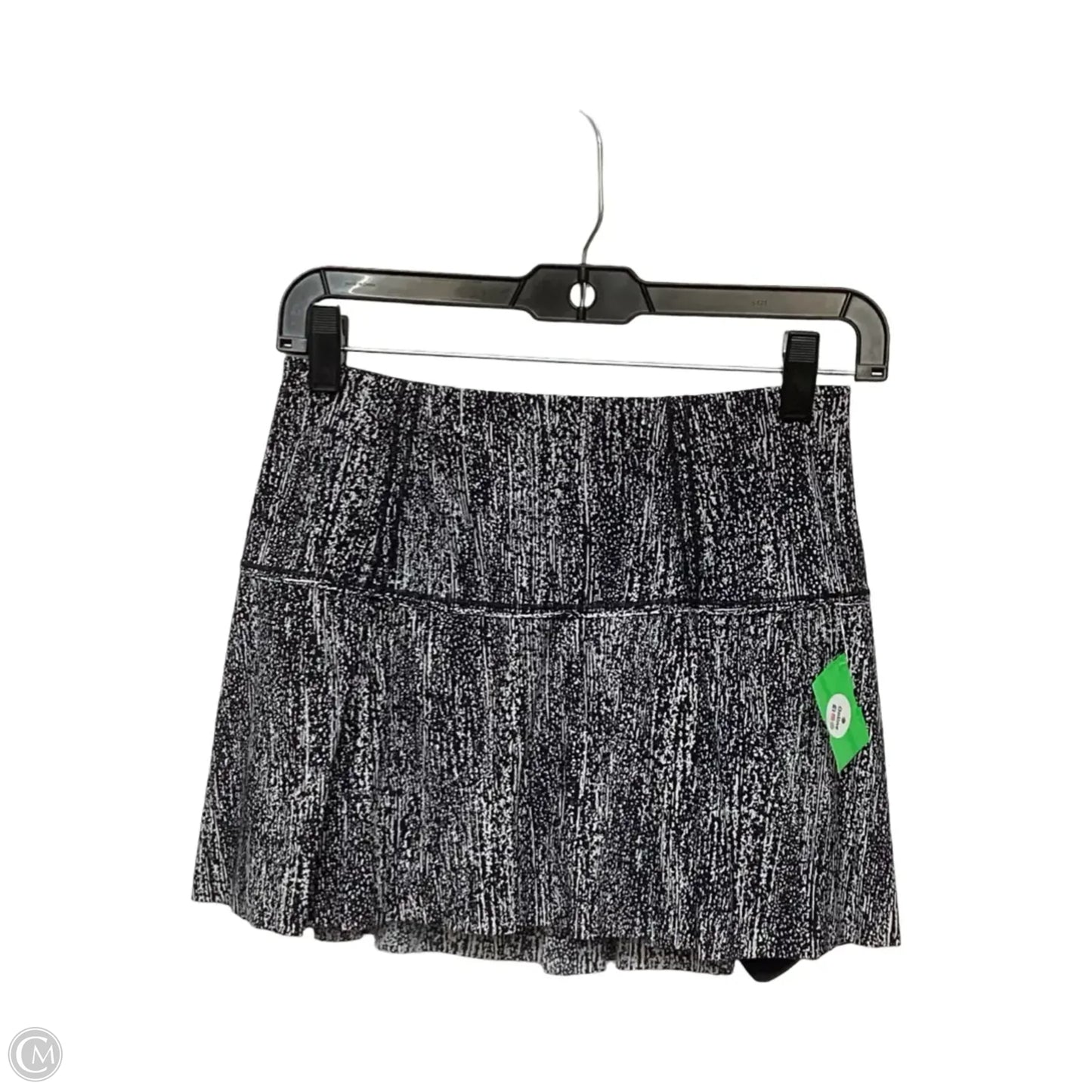 Athletic Skort By Lululemon In Black & White, Size: 4