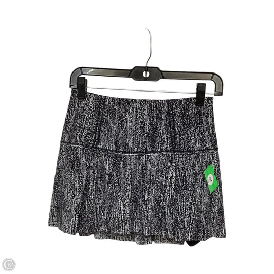 Athletic Skort By Lululemon In Black & White, Size: 4