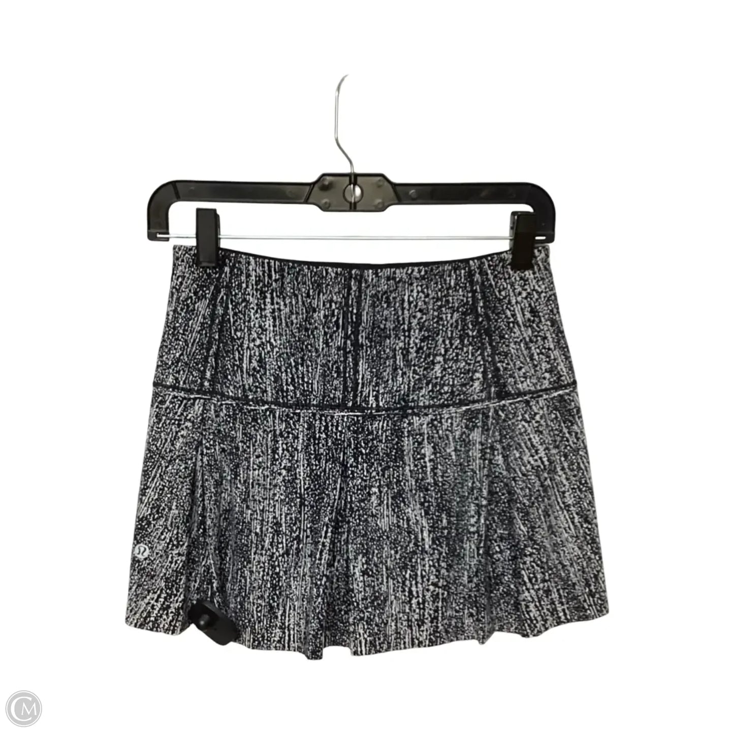 Athletic Skort By Lululemon In Black & White, Size: 4