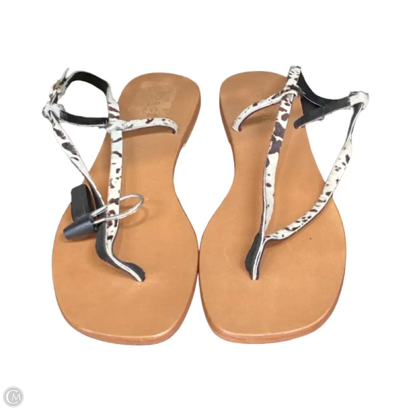 Sandals Flats By Clothes Mentor In Animal Print, Size: 11