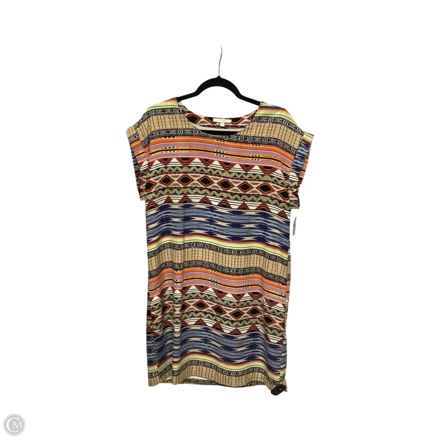 Dress Casual Short By Skies Are Blue In Geometric Pattern, Size: M