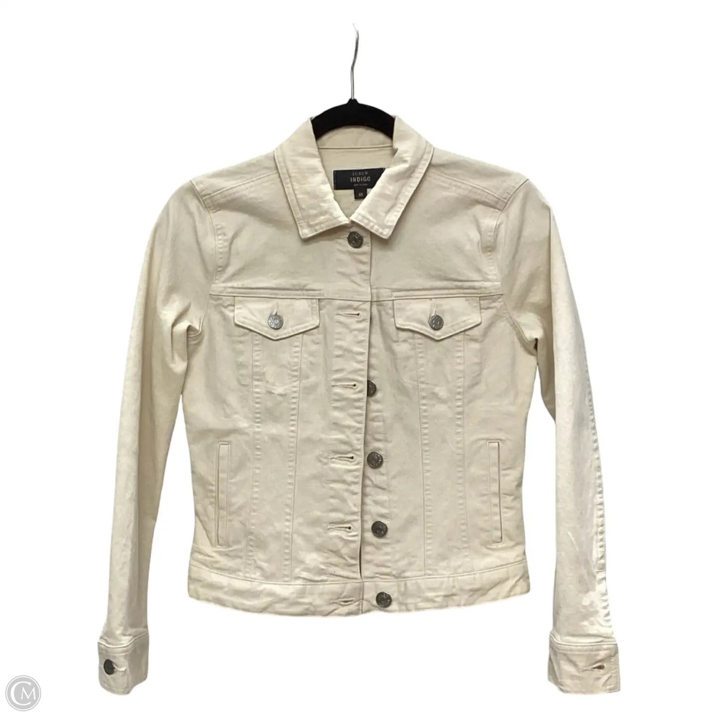 Jacket Denim By J. Crew In Cream, Size: Xs
