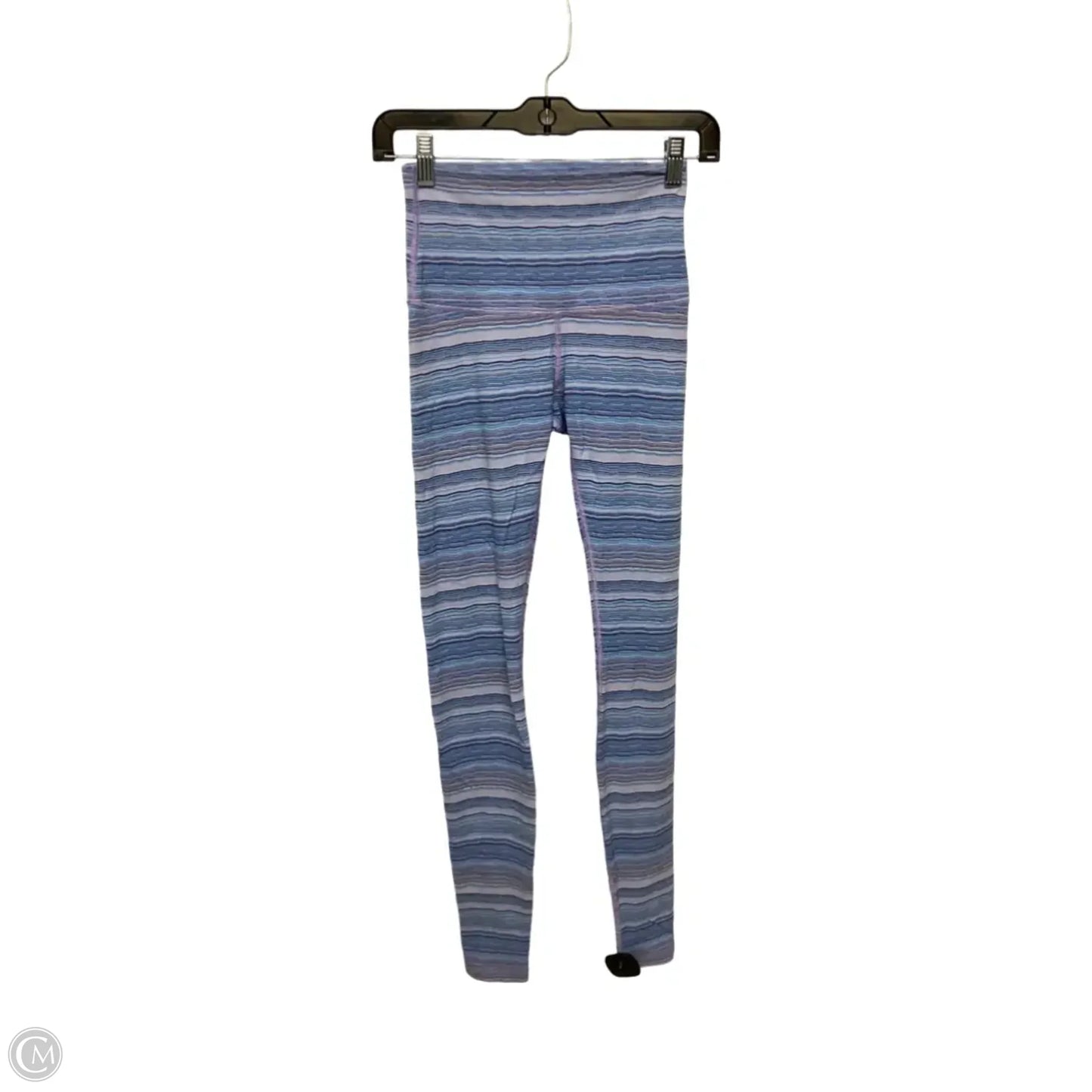Athletic Leggings By Lululemon In Striped Pattern, Size: 4