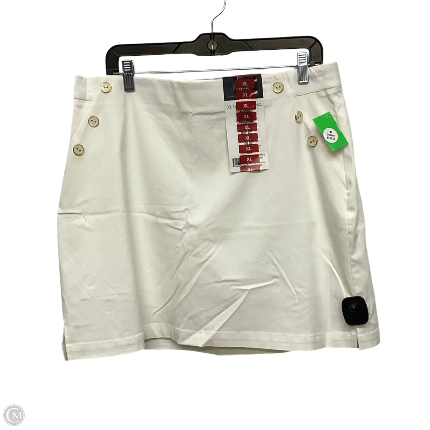Skirt Mini & Short By Rafaella In White, Size: Xl