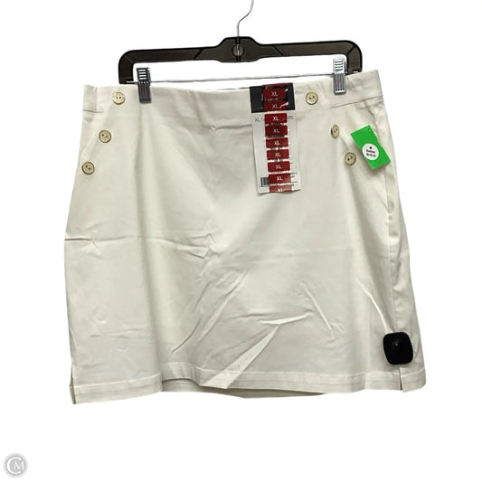 Skirt Mini & Short By Rafaella In White, Size: Xl