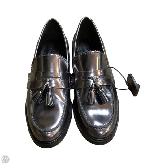 Shoes Designer By Coach In Silver, Size: 9.5