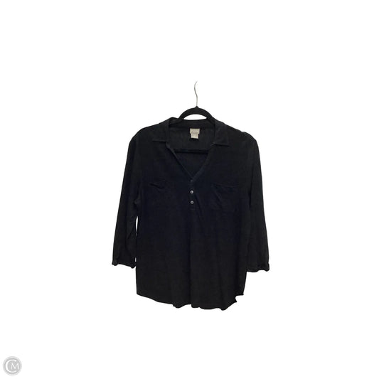Blouse 3/4 Sleeve By Chicos In Black, Size: 2