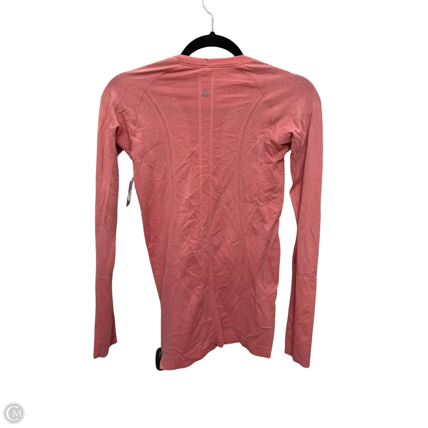 Athletic Top Long Sleeve Collar By Lululemon In Pink, Size: 2